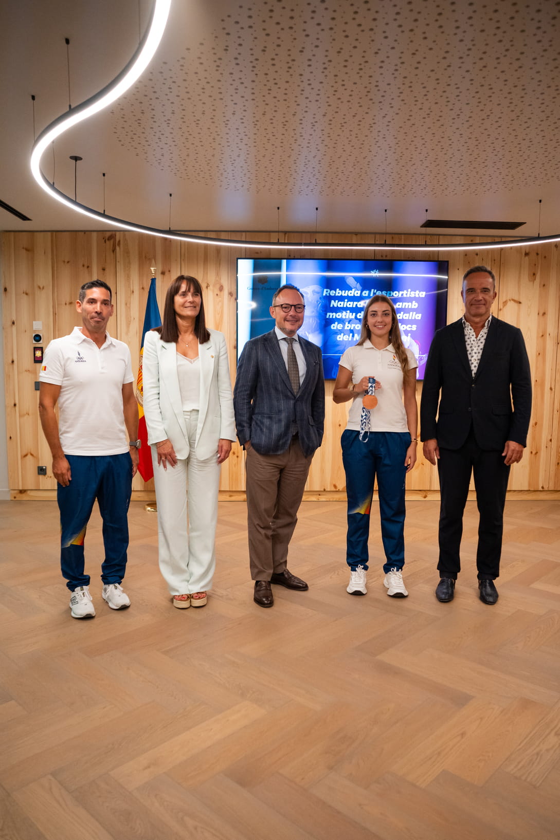 Recepció institucional a Naiara Liñán després de la medalla